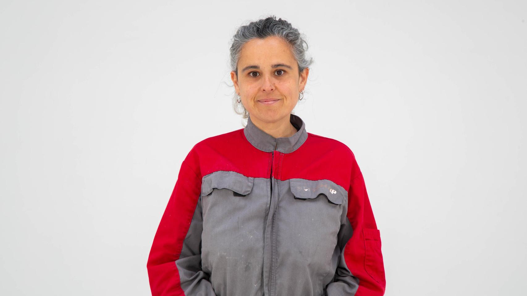 Carmen Peñalver durante un día de trabajo.