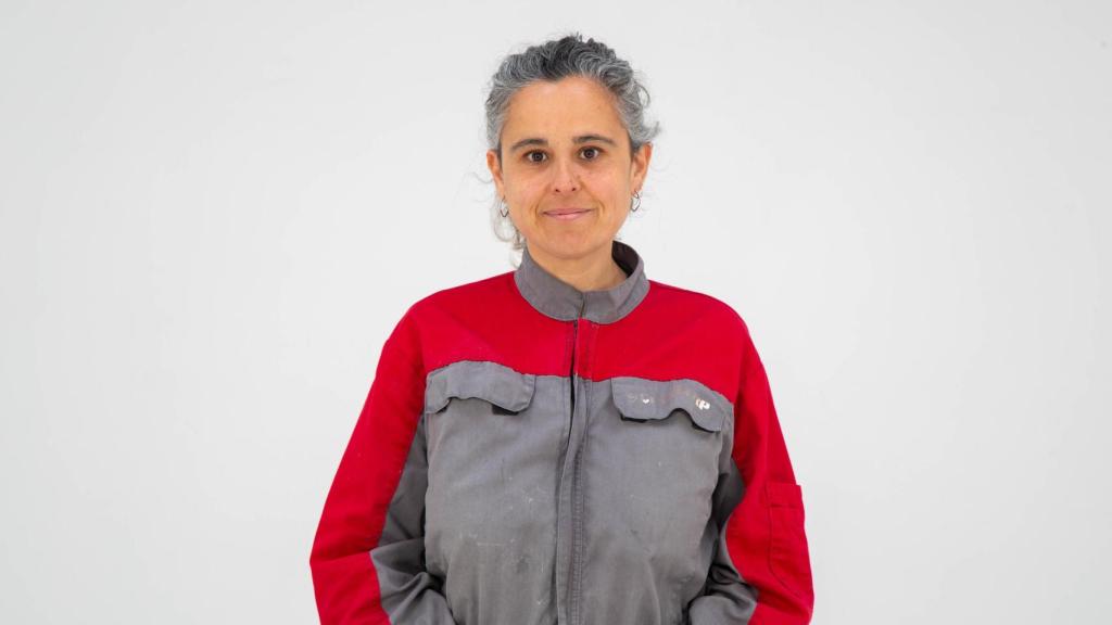 Carmen Peñalver durante un día de trabajo.