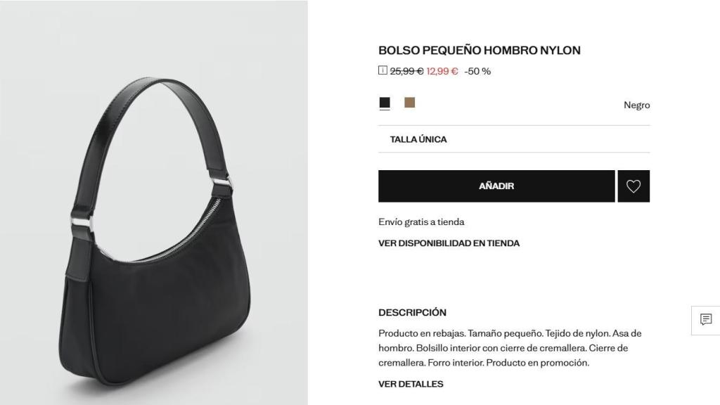 Bolso pequeño nylon. REF. 87053277