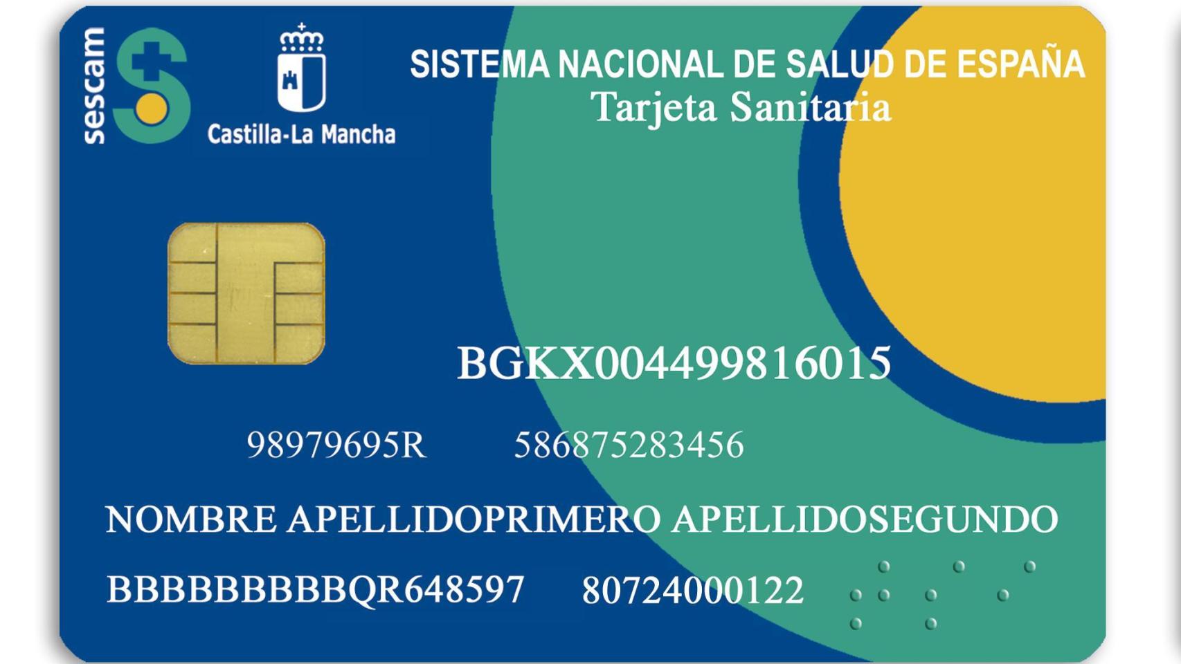 La tarjeta sanitaria identifica al usuario para acceder a los servicios sanitarios del Servicio de Salud de Castilla-La Mancha.