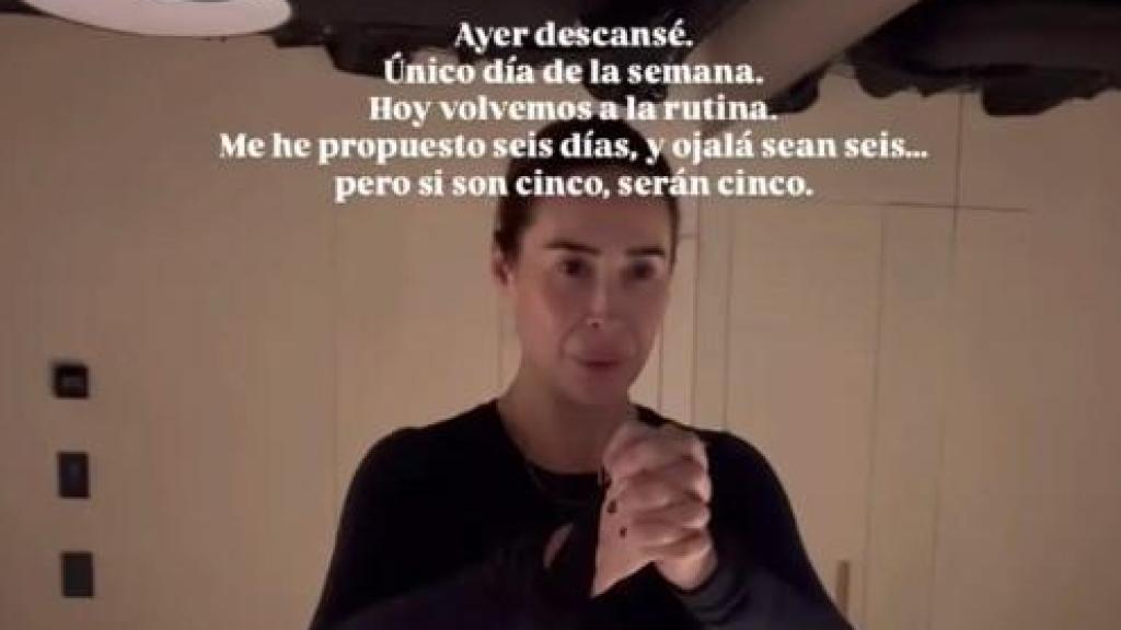 Post de Vicky Martín Berrocal entrenando.