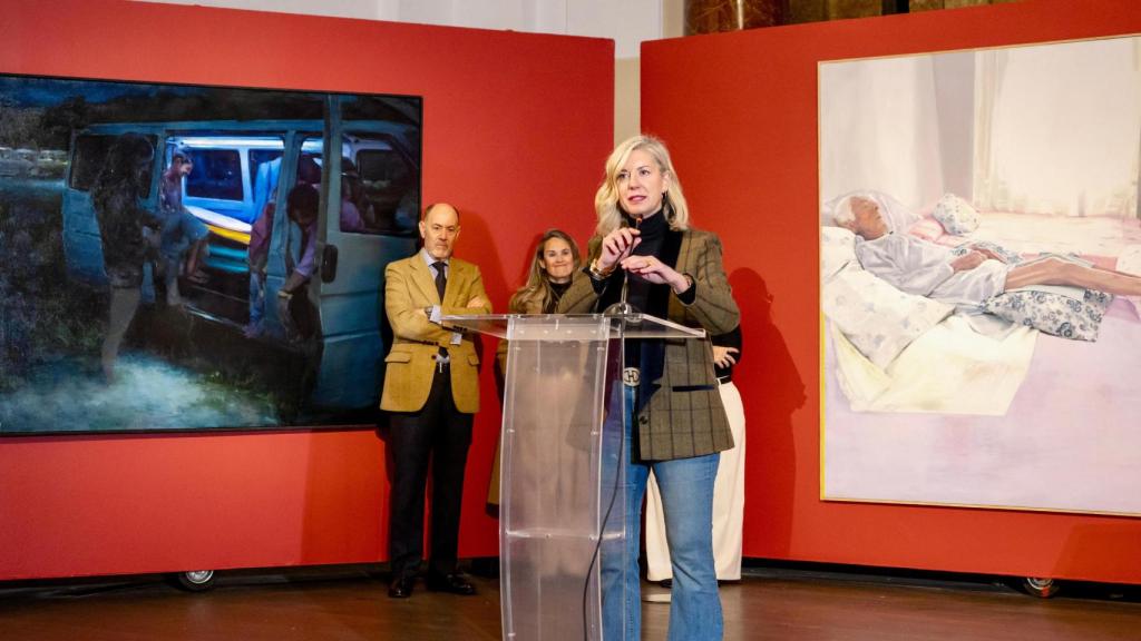 La teniente de alcalde y concejala de Educación y Cultura del Ayuntamiento de Valladolid, Irene Carvajal, durante la inauguración de la exposición, este miércoles