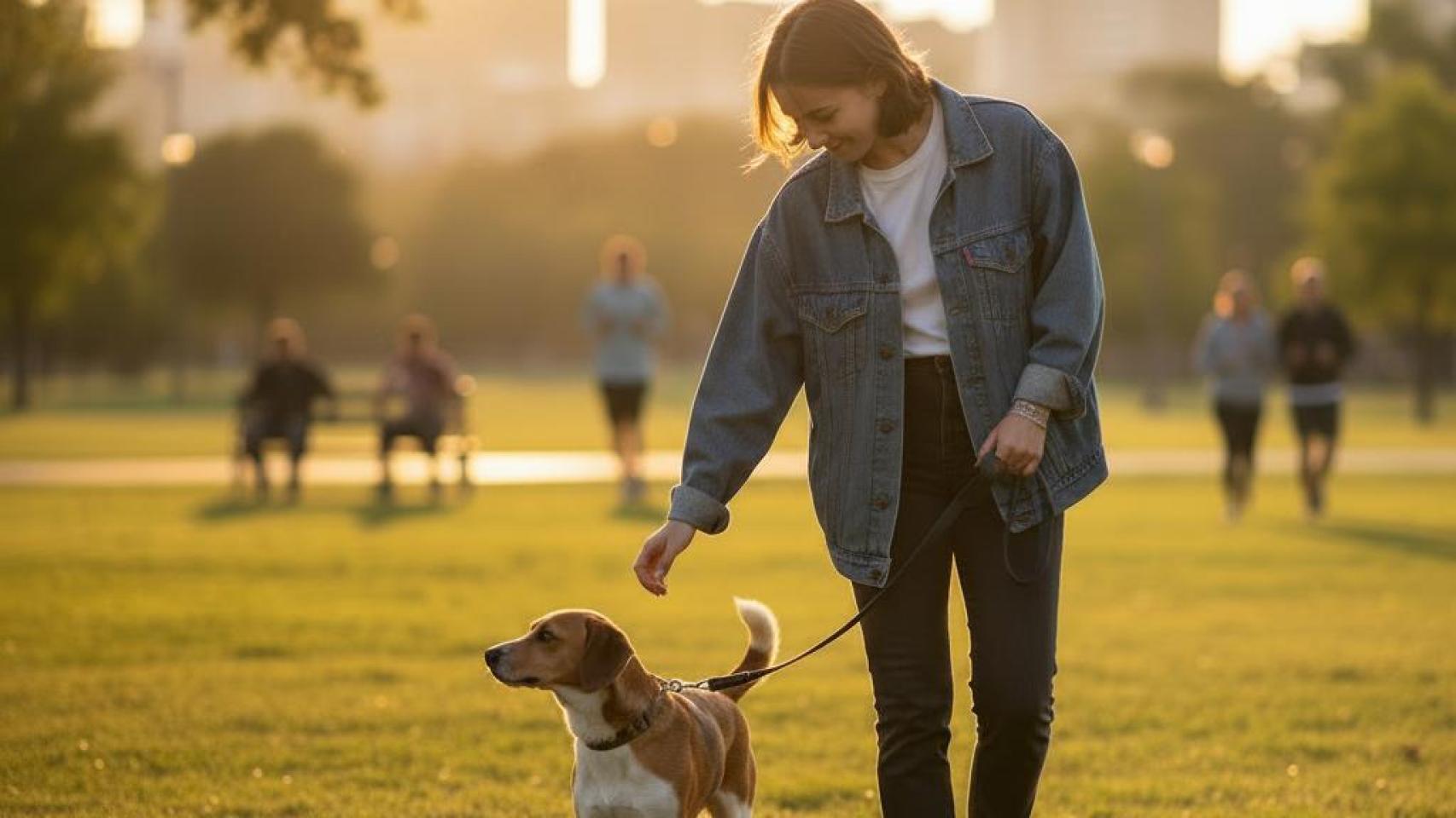 Una persona con su mascota.