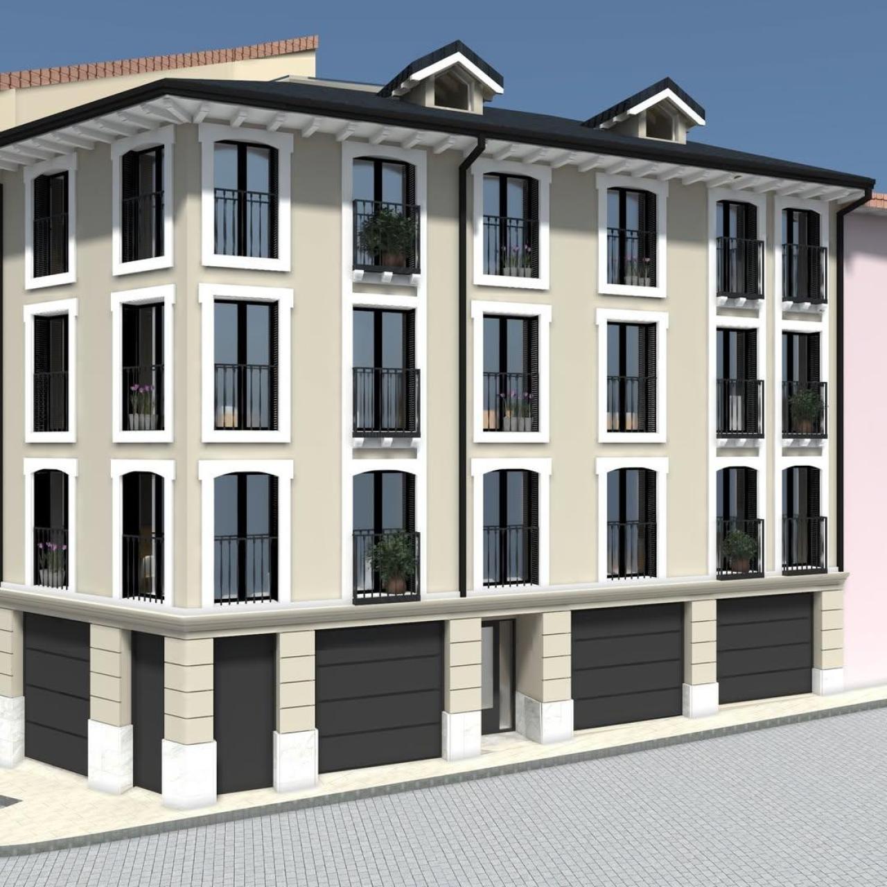 Exterior de la promoción de Jacetania 2000 en la calle Ramiro I