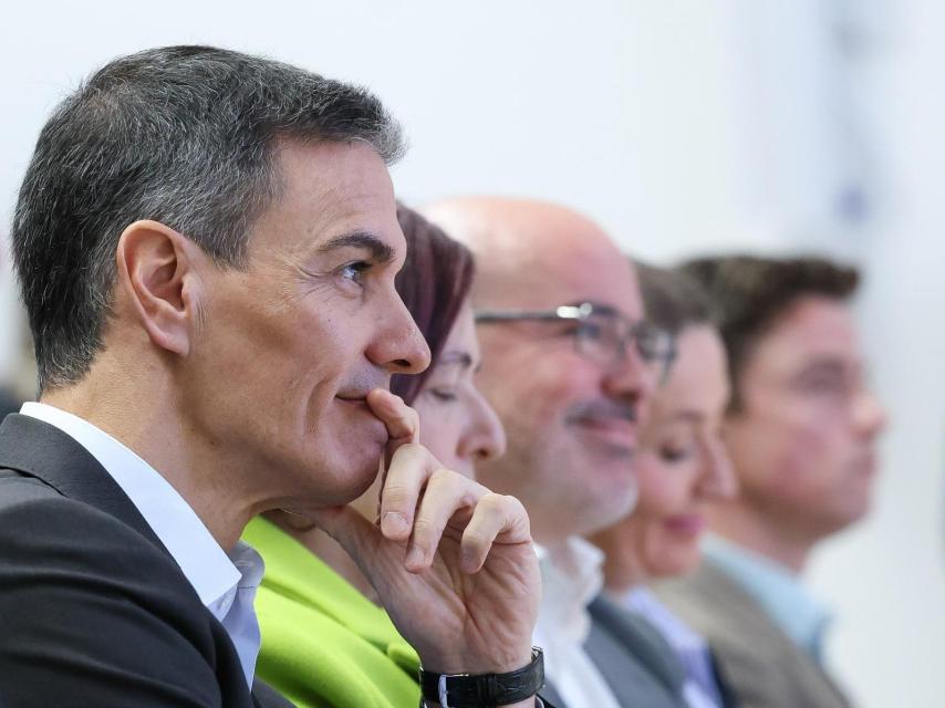 Pedro Sánchez, este miércoles en San Fernando de Henares (Madrid), en un encuentro sobre el sector agrario.
