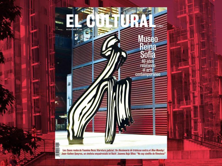 Brushstroke, de Roy Lichtenstein, en el Patio Nouvel del Museo Reina Sofía. Fotografía de Joaquín Cortés y Román Lores.