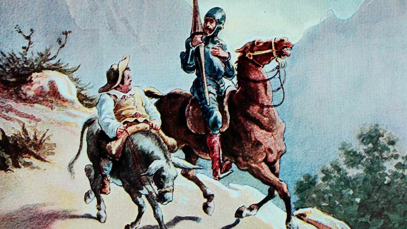 Ilustración de Luis Tasso de Don Quijote (c. 1894), publicada en Wikimedia Commons.