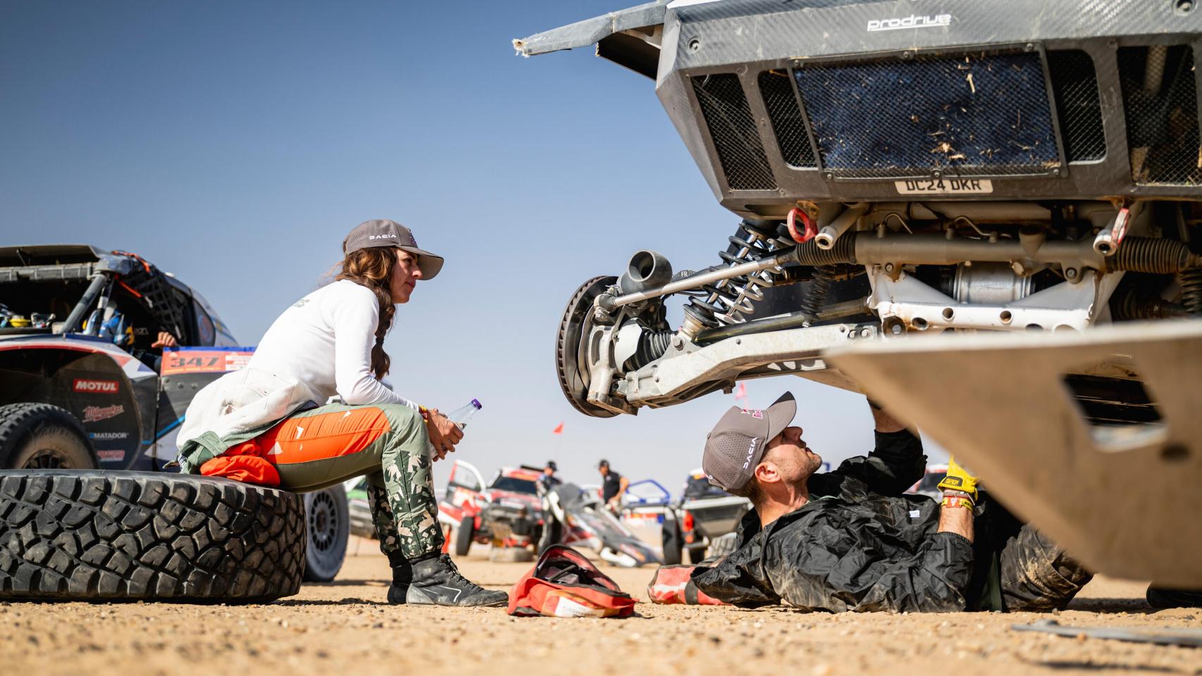 La piloto burgalesa Cristina Gutiérrez en la décima etapa del Dakar 2026