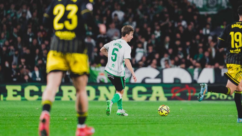 Javi Castro, en un partido con el Racing en El Sardinero.