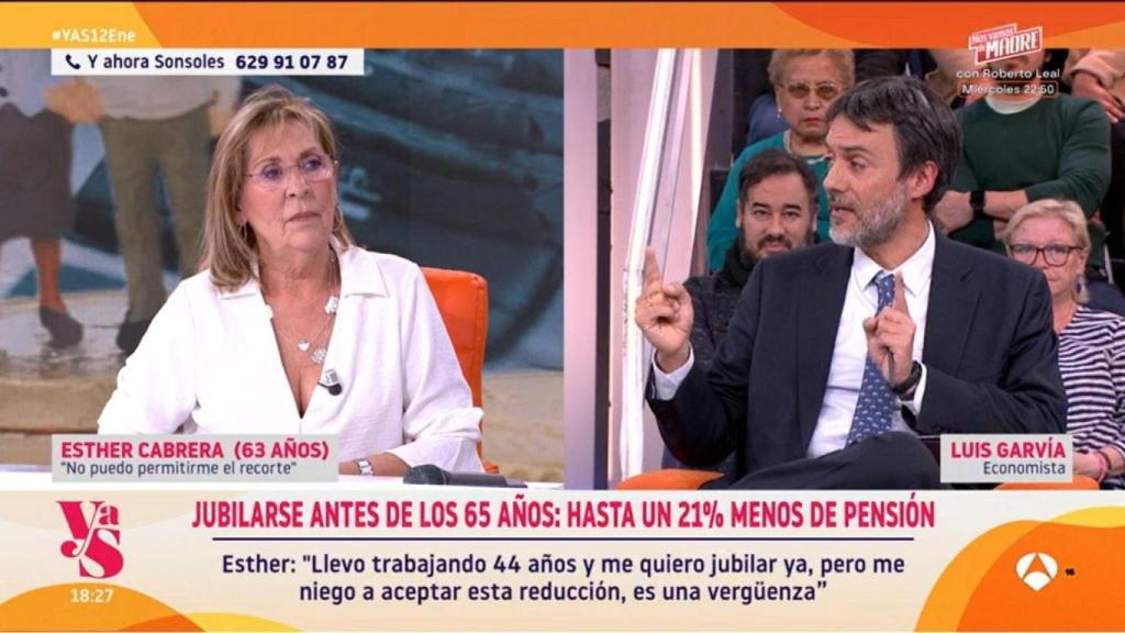 Esther Cabrera y el economista Luis Garvía.