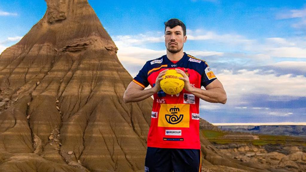 Álex Dujshebaev, en las Bardenas Reales