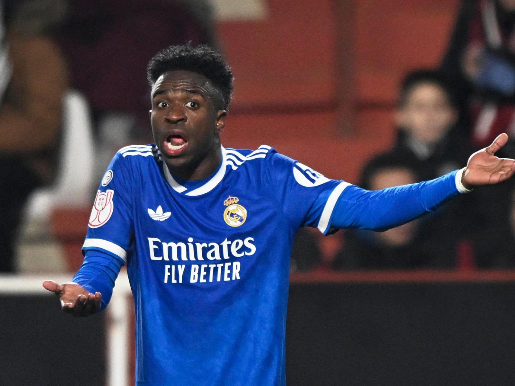 Vinicius, en el partido ante el Albacete.