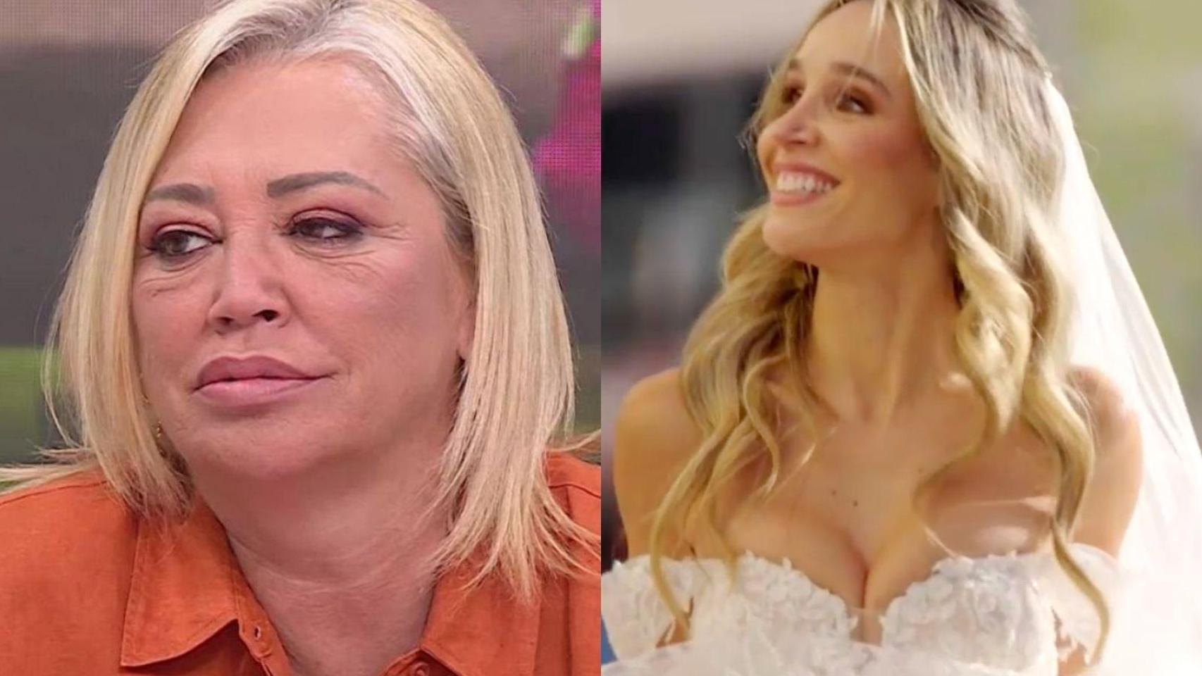 Belén Esteban y una concursante de 'Casados a primera vista' en un montaje de BLUPER