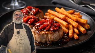 Fray Ángel, cocinero: Para que el solomillo de cerdo quede más rico el truco no es la sal, es hacer esto con un bote de pimientos