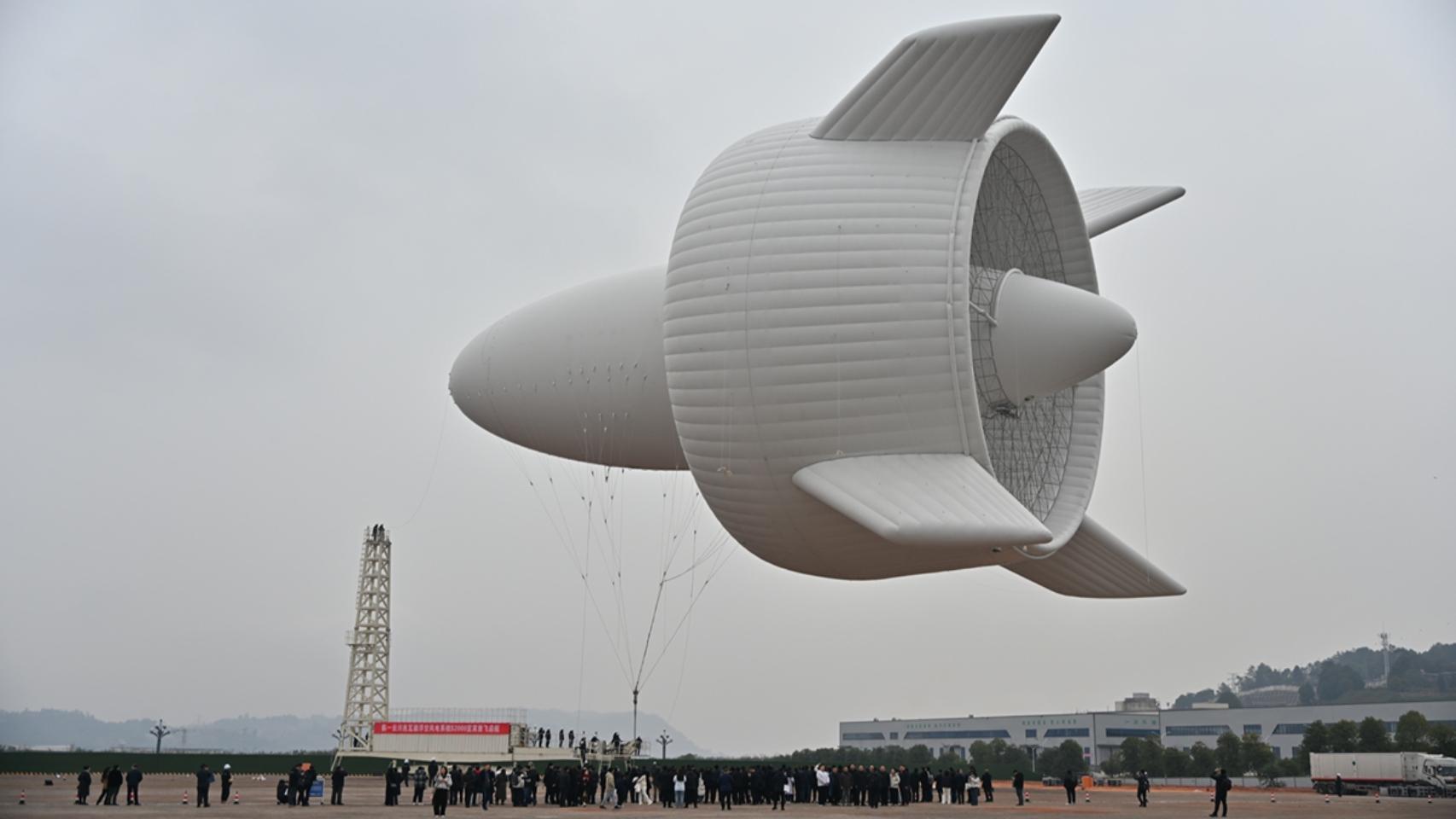 El aerogenerador S2000 durante su prueba en Yibin, China