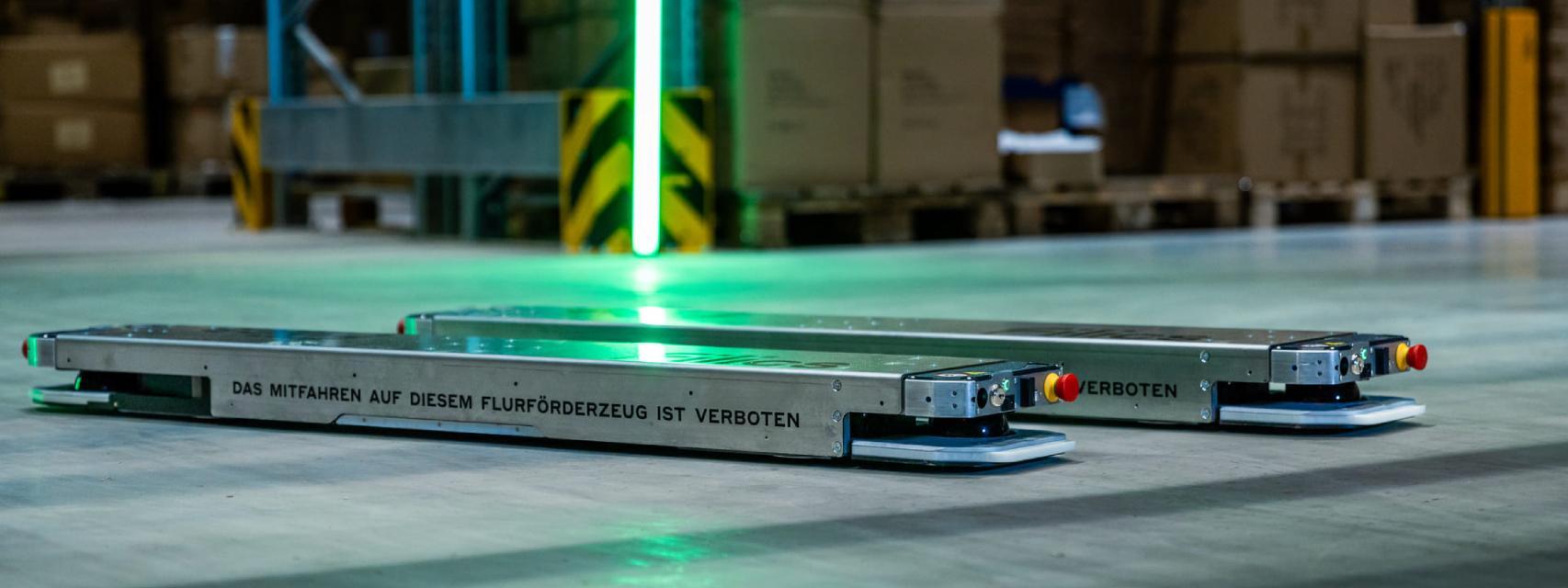 El robot autónomo de Filics que mueve palés.