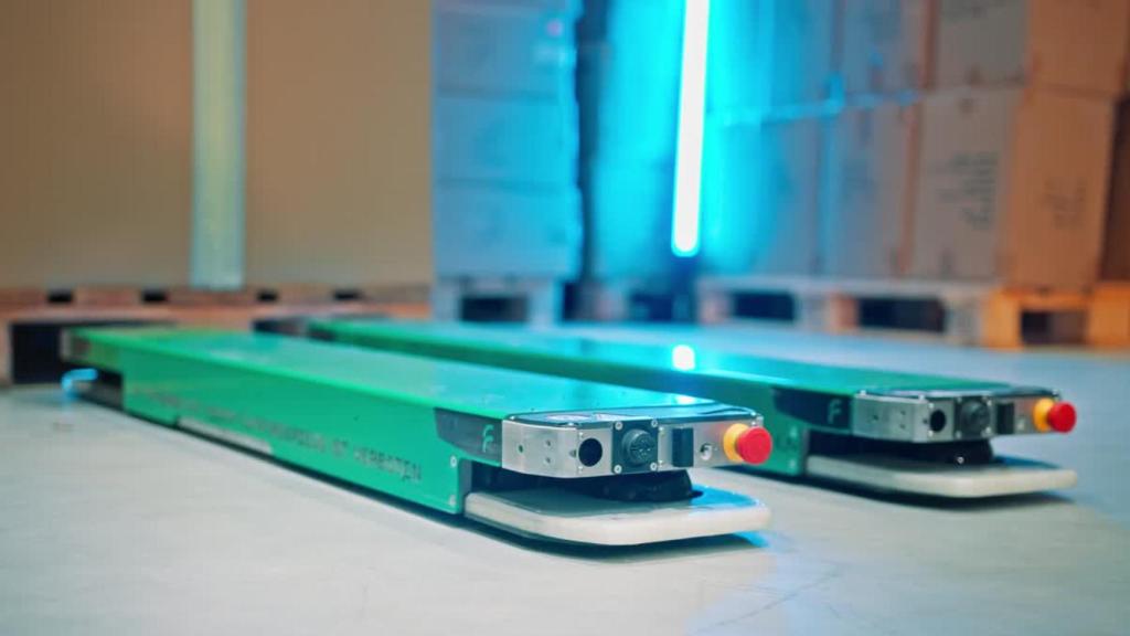 El robot autónomo de Filics que mueve palés.