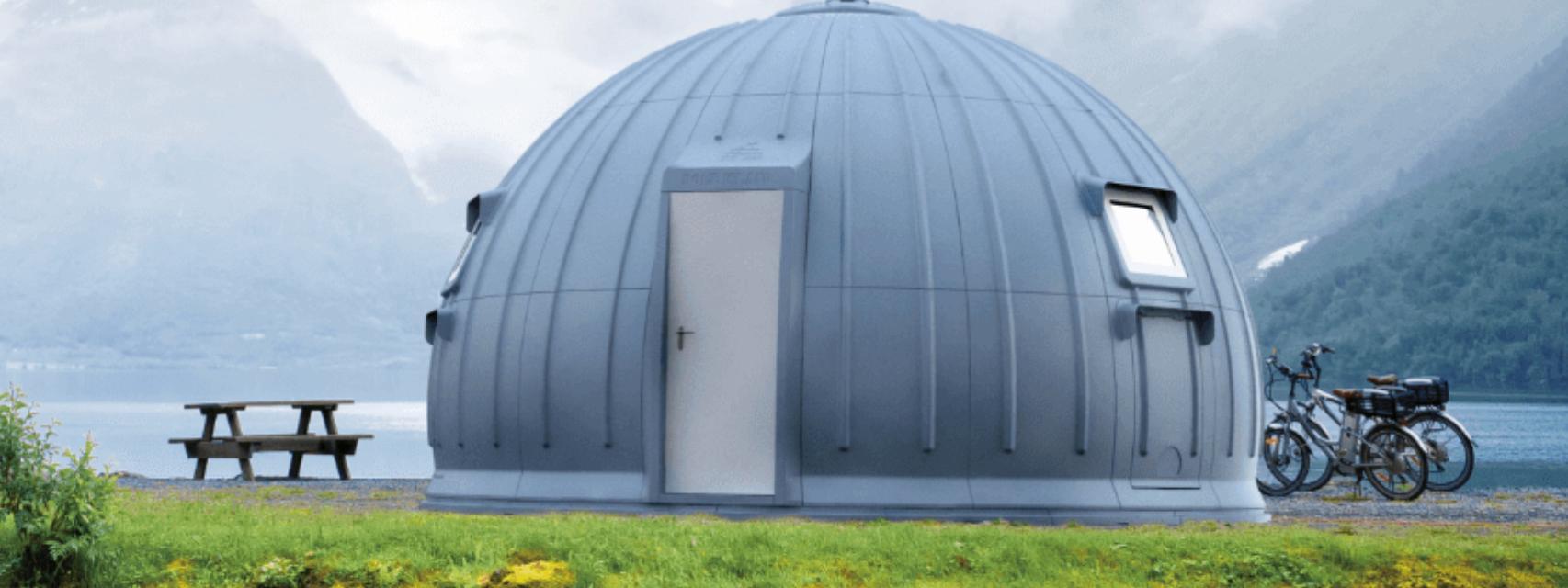 La casa con forma de burbuja Ezdome.