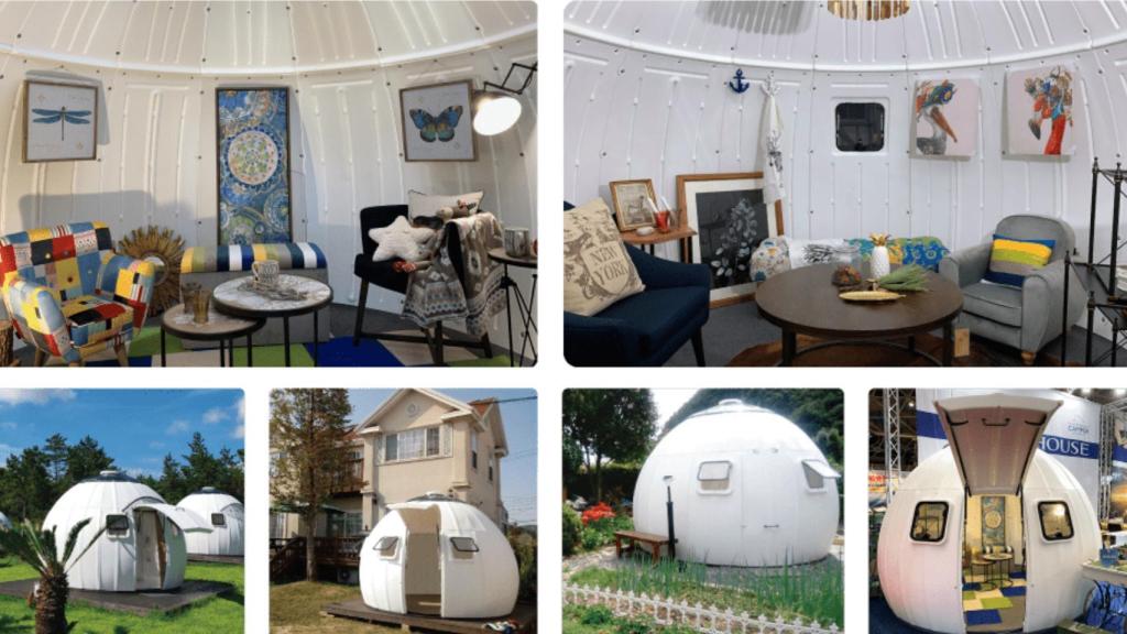 La casa con forma de burbuja Ezdome.