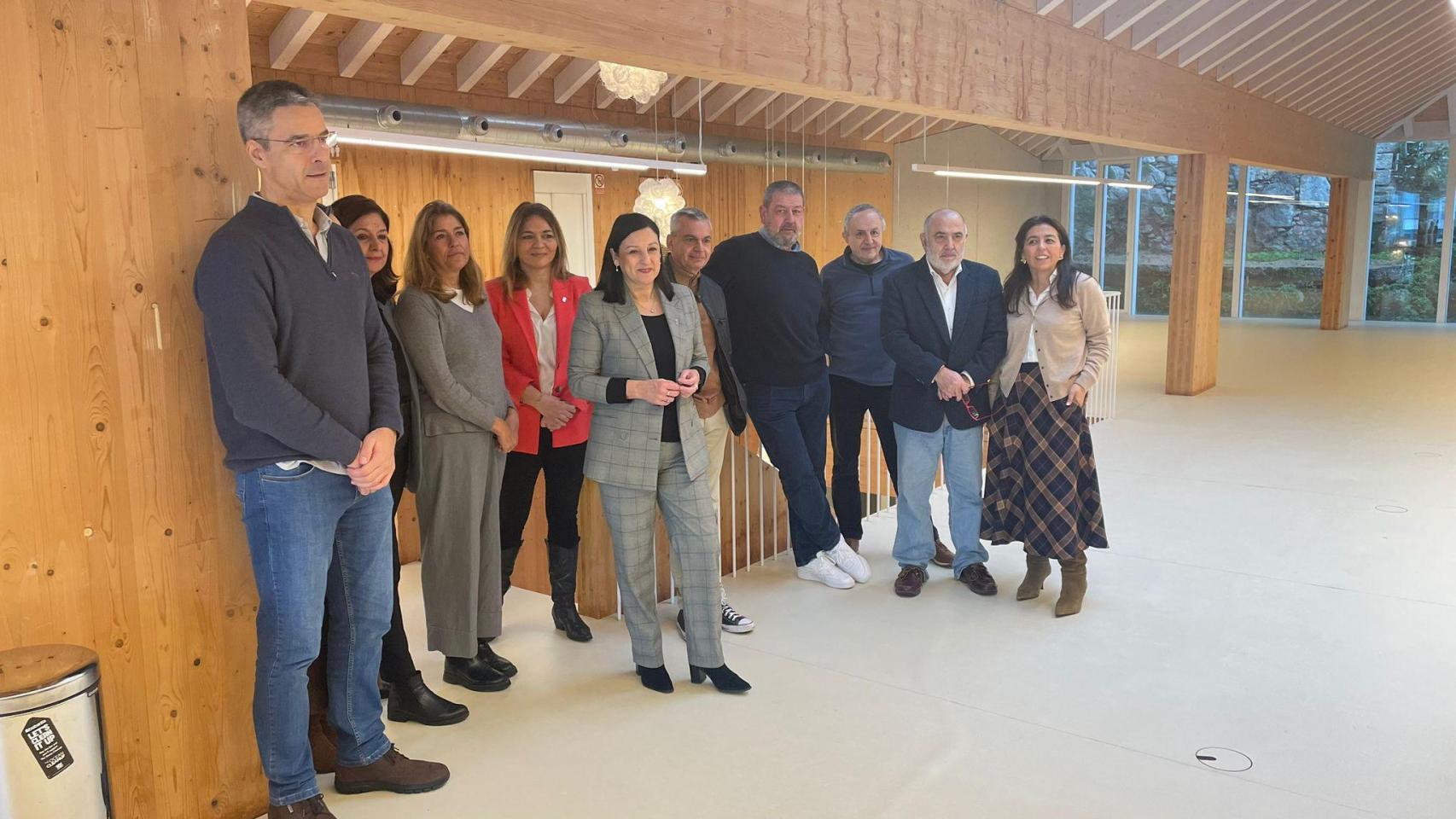 Belén Rubio, candidata al Rectorado de la UVigo, en el Edificio Redeiras.