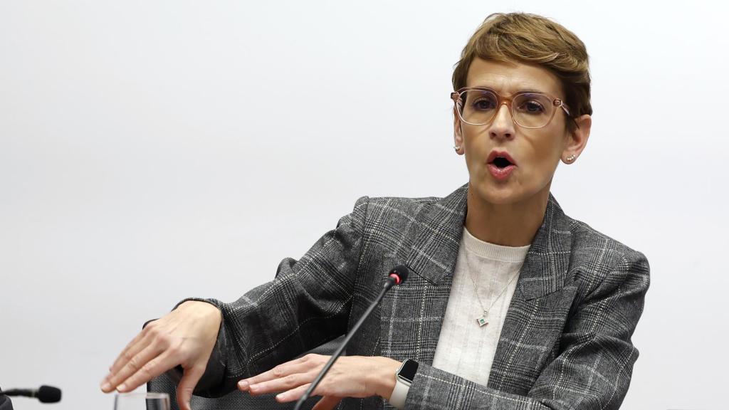 La presidenta del Gobierno de Navarra, María Chivite, el pasado 9 de enero.