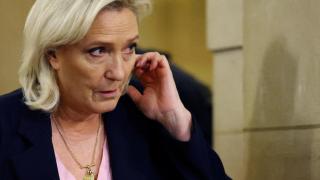 Marine Le Pen este martes durante su comparecencia en el Tribunal de Apelación de París.