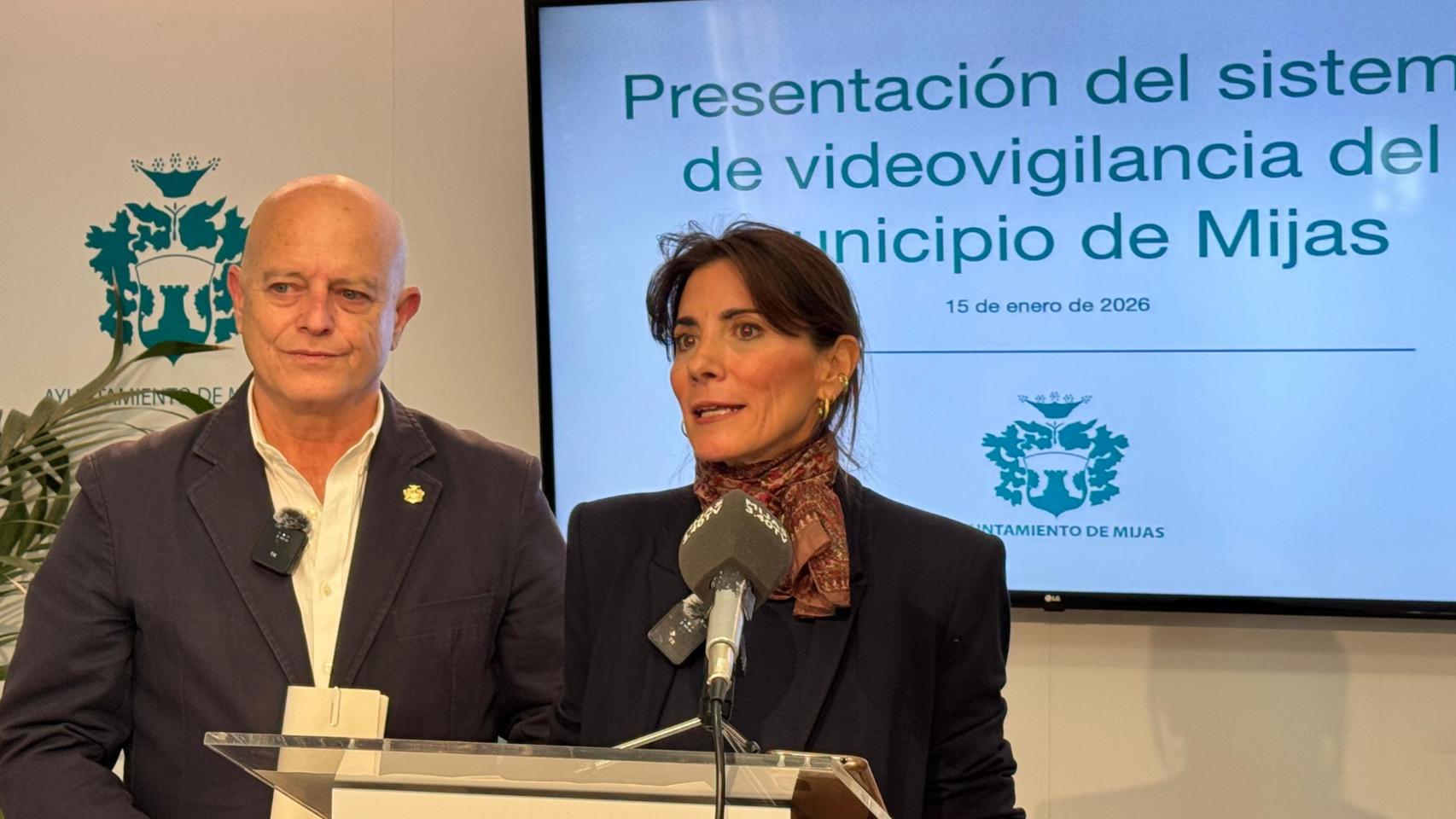 Ana Mata, en la presentación del nuevo sistema de videovigilancia en Mijas.