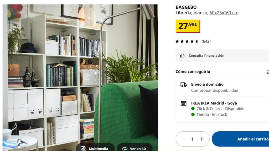 Librería blanca Baggebo.