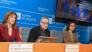 Rueda de prensa para presentar el balance de donación de órganos en 2025 en Galicia.