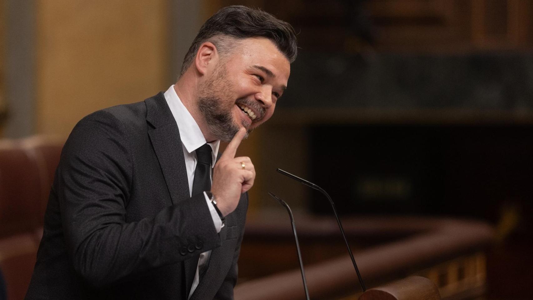 Gabriel Rufián este jueves en el Congreso.