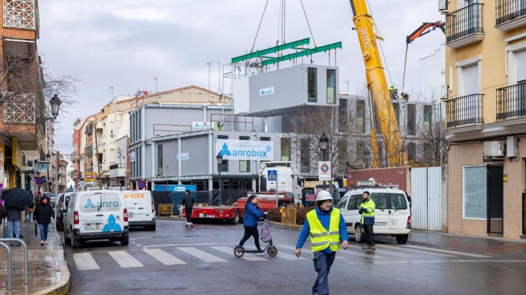 Obras realizadas por Anro en pleno corazón de Tomelloso.