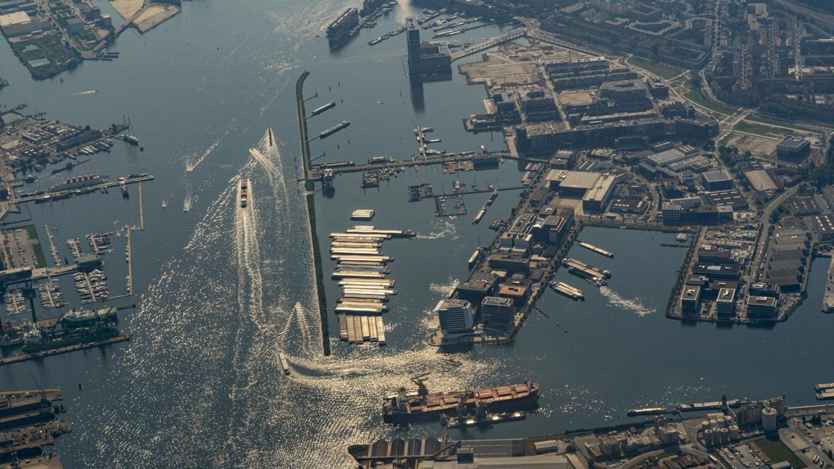 Vista del puerto de Ámsterdam, del que los ganaderos dicen que es un coladero de productos que no cumplen el estándar europeo.