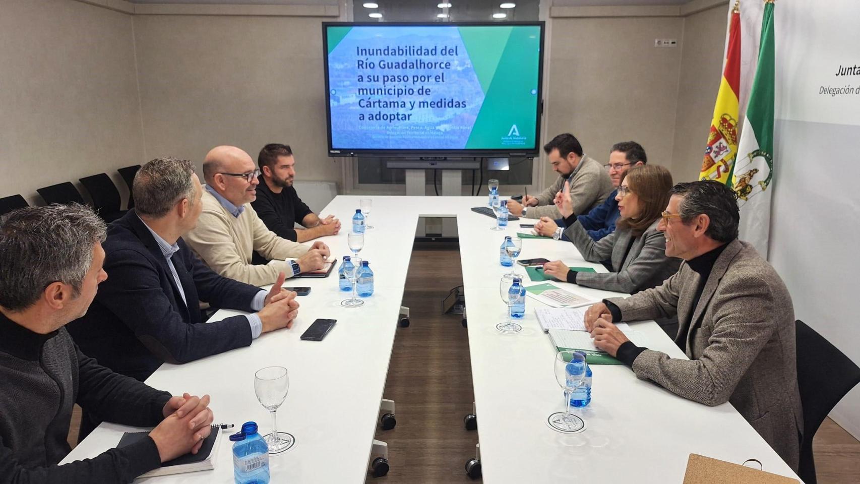 Reunión entre la Junta de Andalucía y el Ayuntamiento de Cártama.