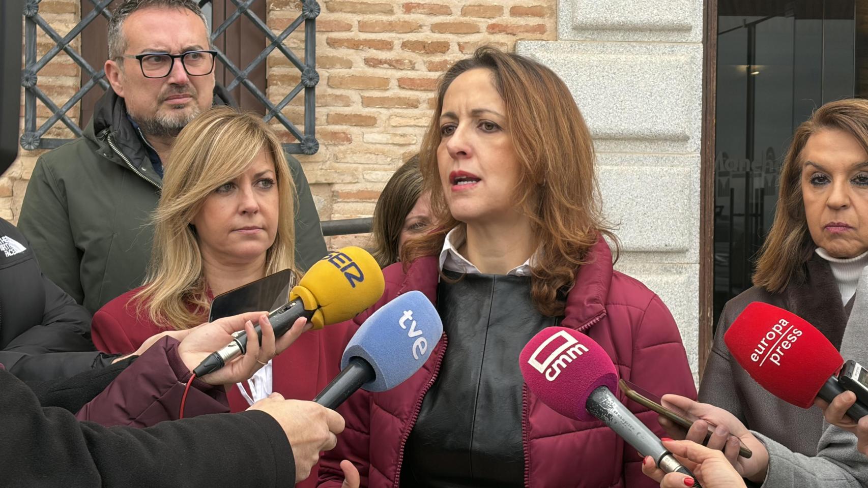 Cristina Maestre durante la intervención ante los medios.