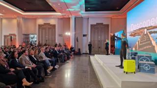 Marta Larralde en el acto de este jueves.