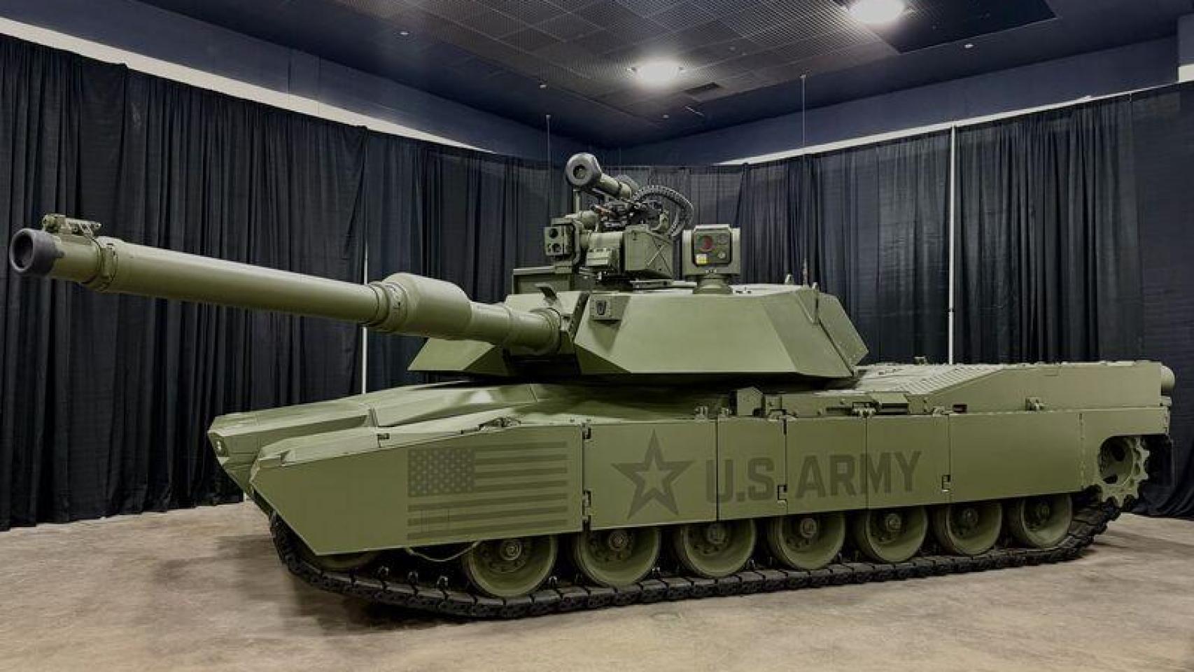 Carro de combate M1E3 Abrams exhibido en Detroit.