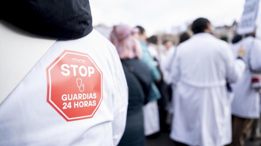 Manifestación en Madrid por la huelga médica de este miércoles 14 de enero.
