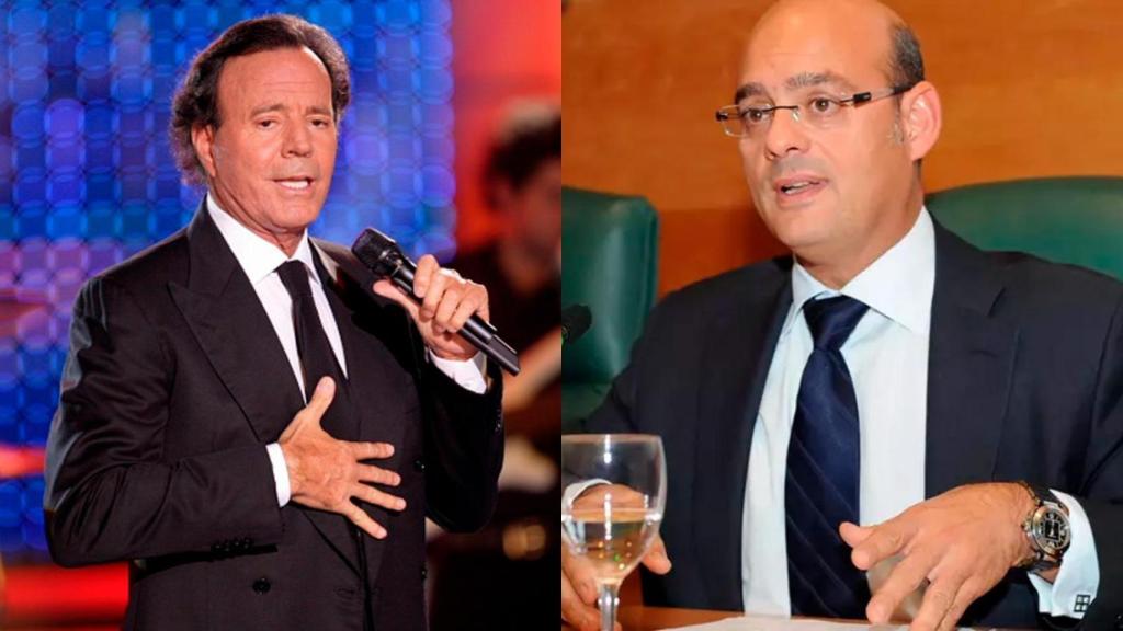 Julio Iglesias y el letrado José Antonio Choclán./