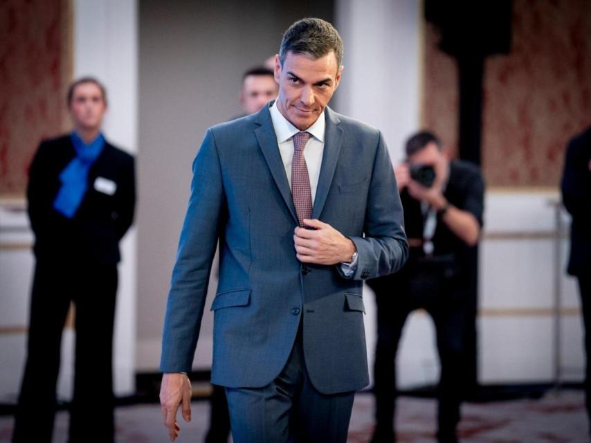 Pedro Sánchez, en el foro financiero internacional 'Spain Investors Day', este jueves en Madrid.