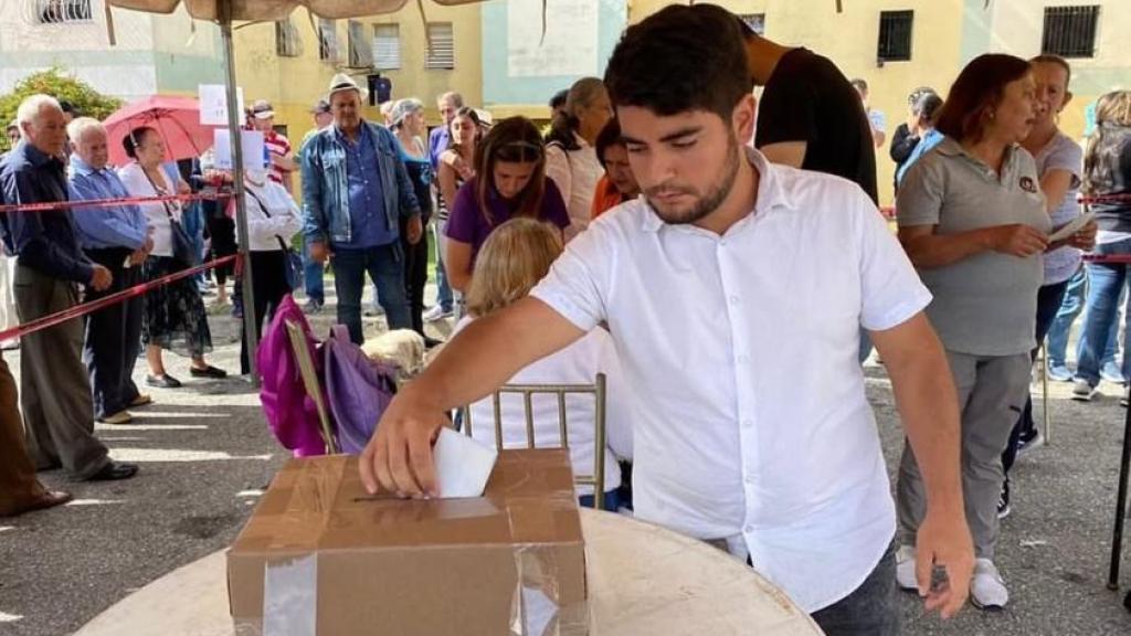 El político Jesús Castillo, durante las últimas elecciones venezolanas.
