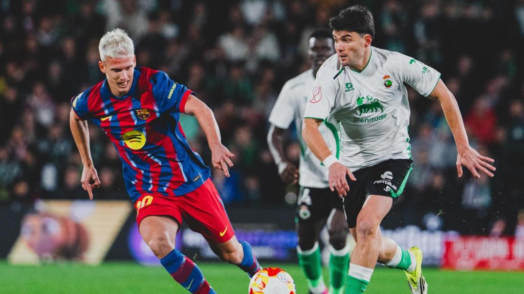Dani Olmo, en el partido ante el Racing de Santander de Copa del Rey.
