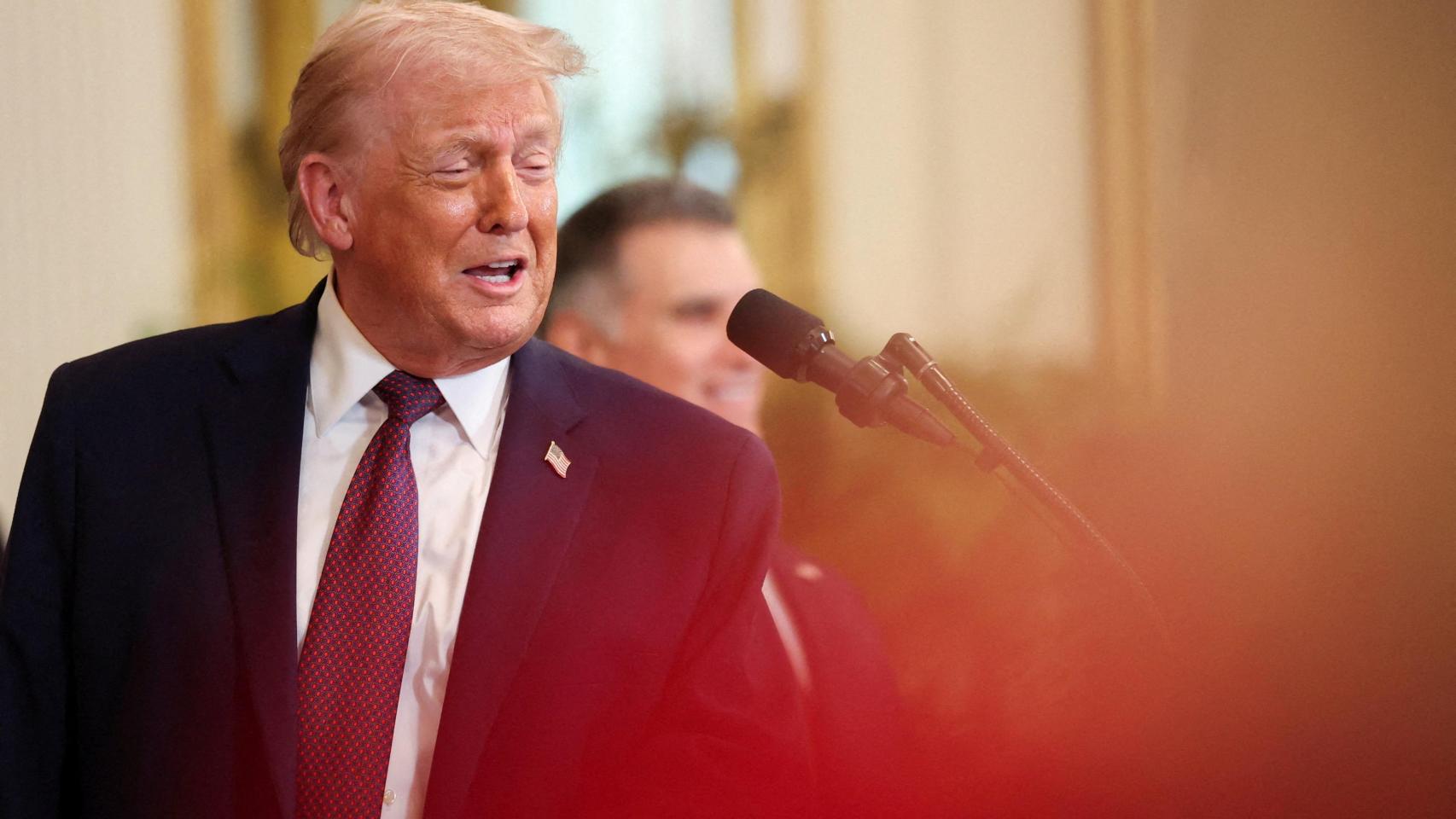 Trump este jueves durante un acto en la Casa Blanca.