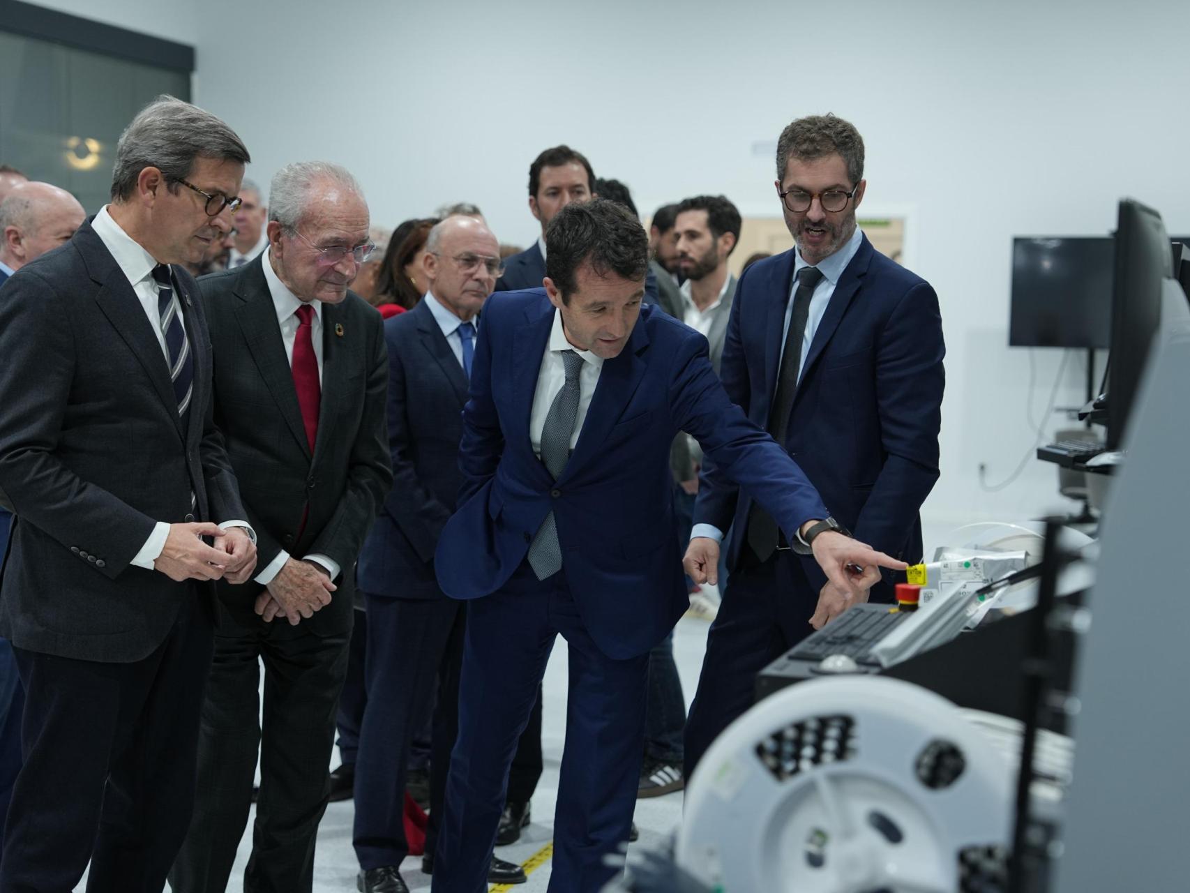 Ángel Escribano, presidente ejecutivo de Indra Group, durante la inauguración