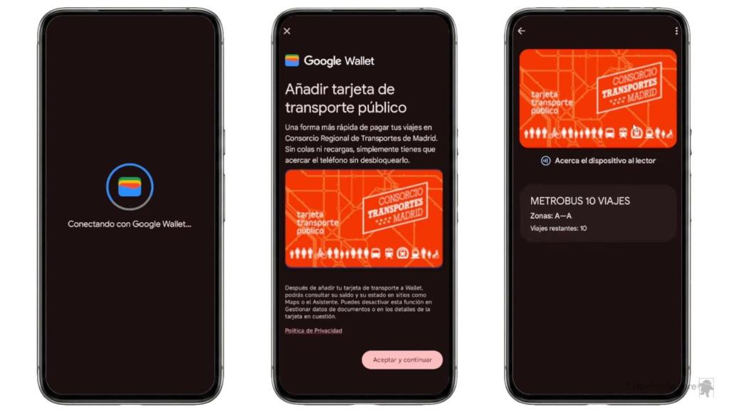 Añadiendo la tarjeta a Google Wallet