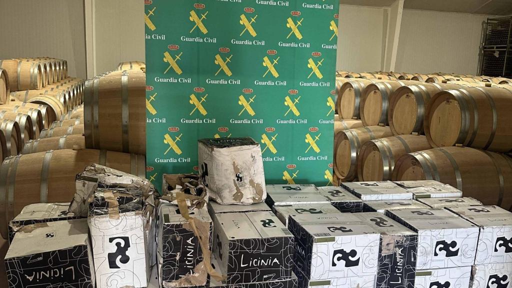 Carga incautada por la Guardia Civil durante el operativo.