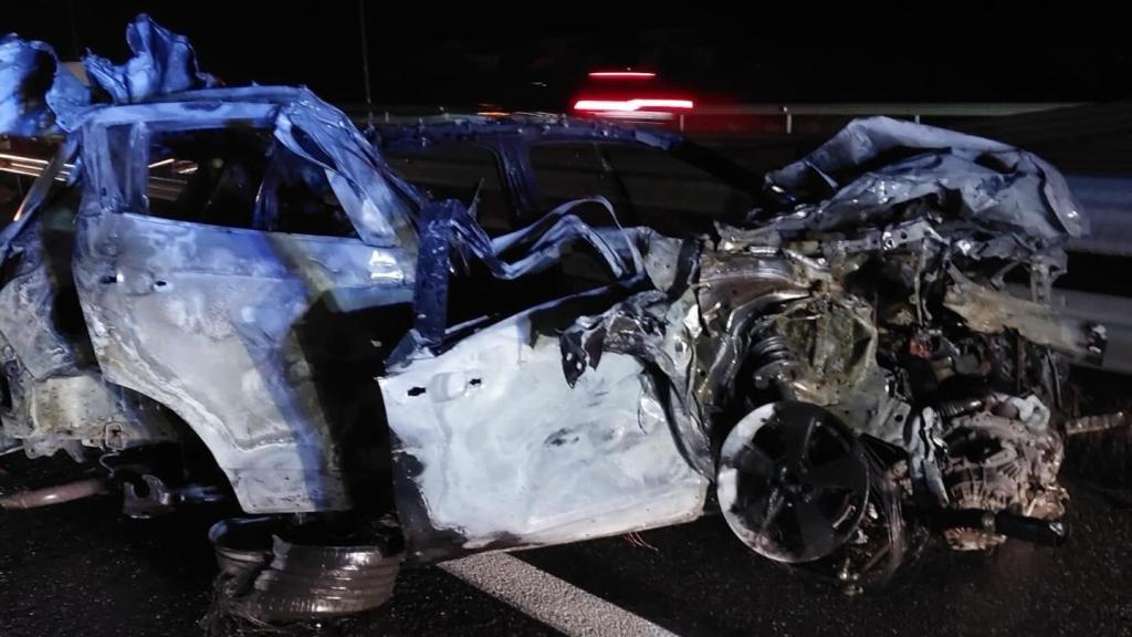 Imagen de uno de los vehículos siniestrados.