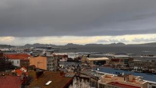 Panorámica de las Islas Cíes desde el Paseo de Alfonso XII, en Vigo