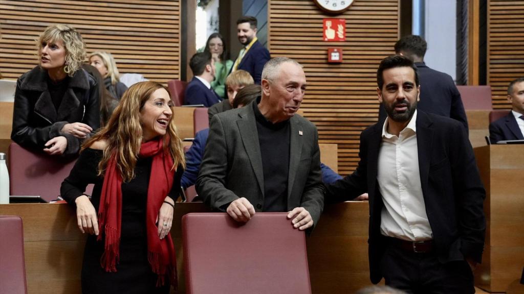 Los portavoces de Compromís y el PSPV, Joan Baldoví y José Muñoz. Eduardo Manzana / EP