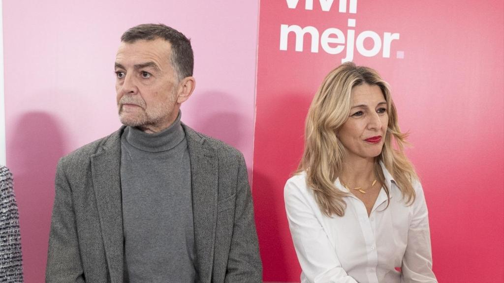 Yolanda Díaz junto al coordinador federal de IU, Antonio Maíllo, en una imagen de archivo.