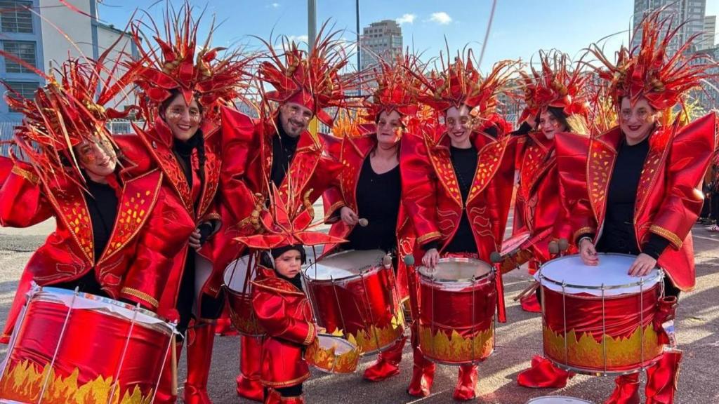 Malandros durante el desfile de comparsas de 2025